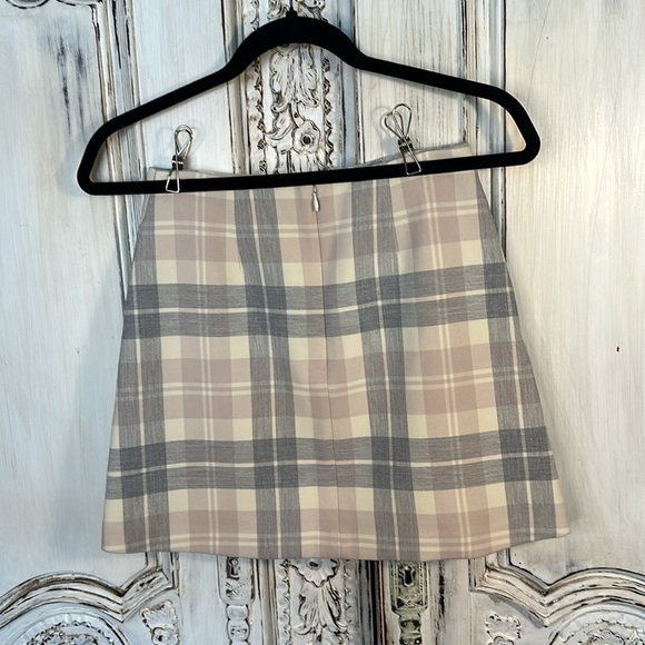 Wilfred Light Academia Preppy Collegiate Neutral Varsity A Line Mini Skirt S/4 - Picture 4 of 9